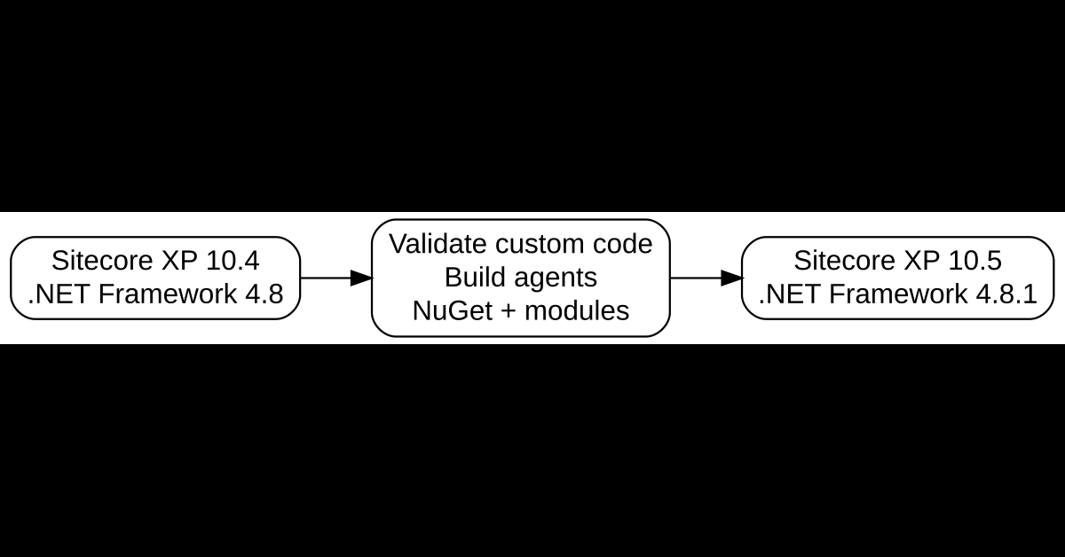 Sitecore XP 10.5 runtime and dependency upgrade from .NET Framework 4.8 to 4.8.1 with custom-code validation