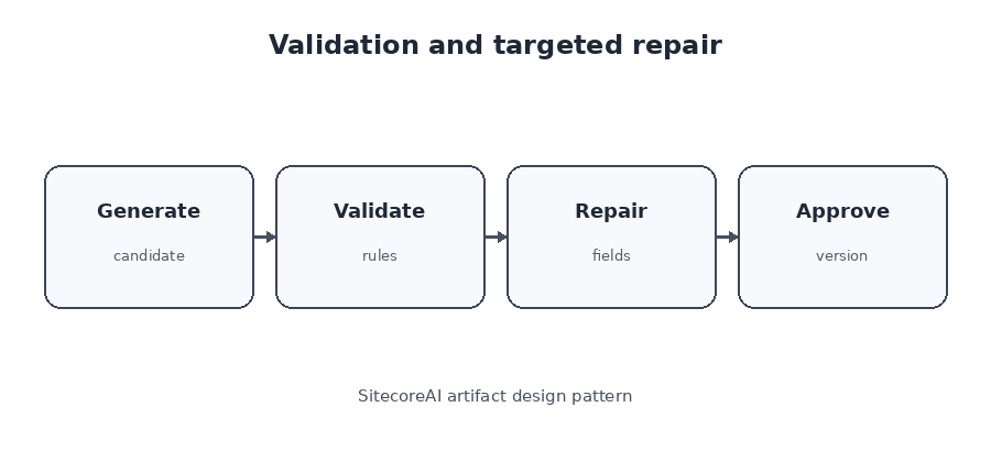 Validation gate blocking an artifact with missing approved information.