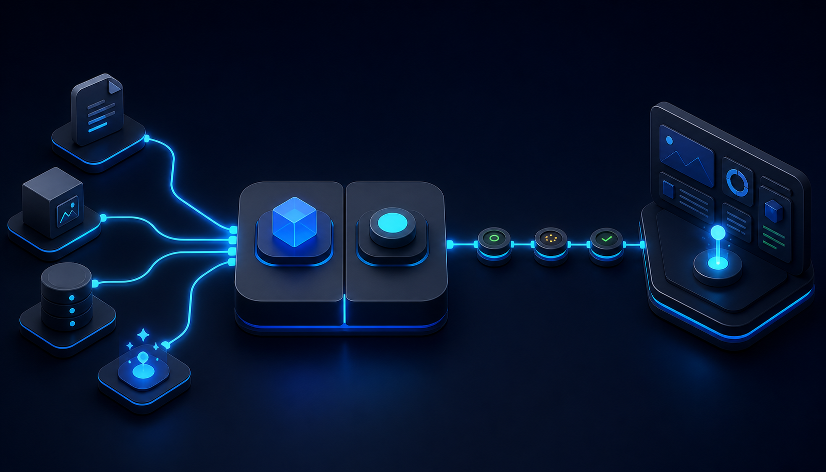 Isometric flow comparing the unified platform scope of SitecoreAI and Contentstack