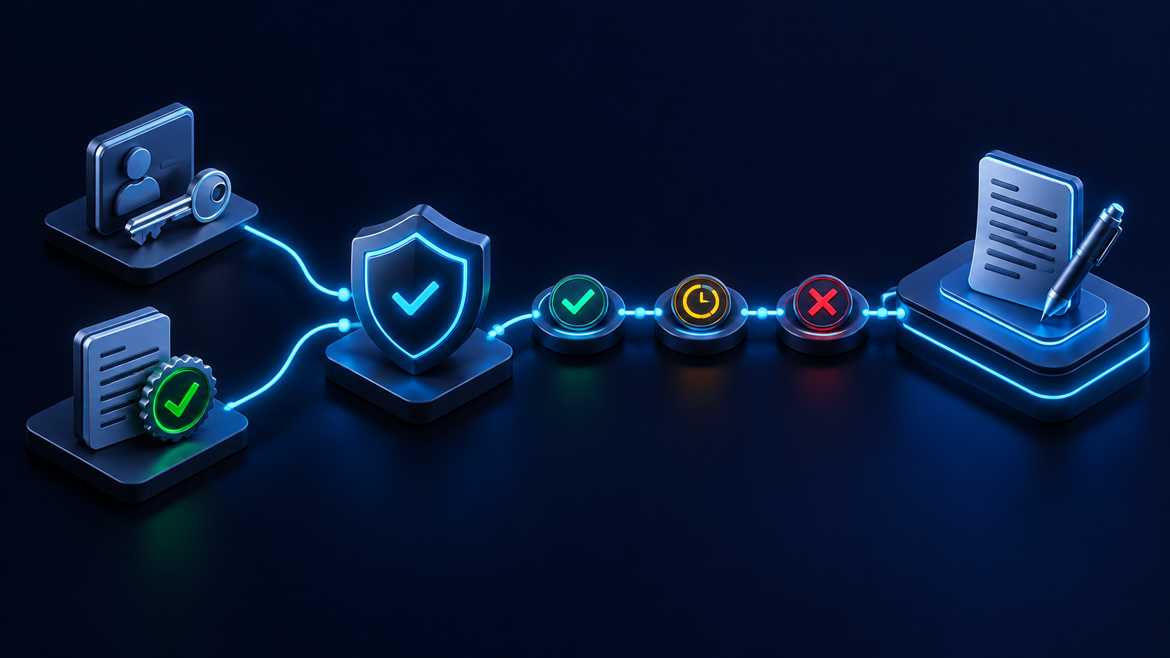 identity key and approval badge pass shield before writing destination