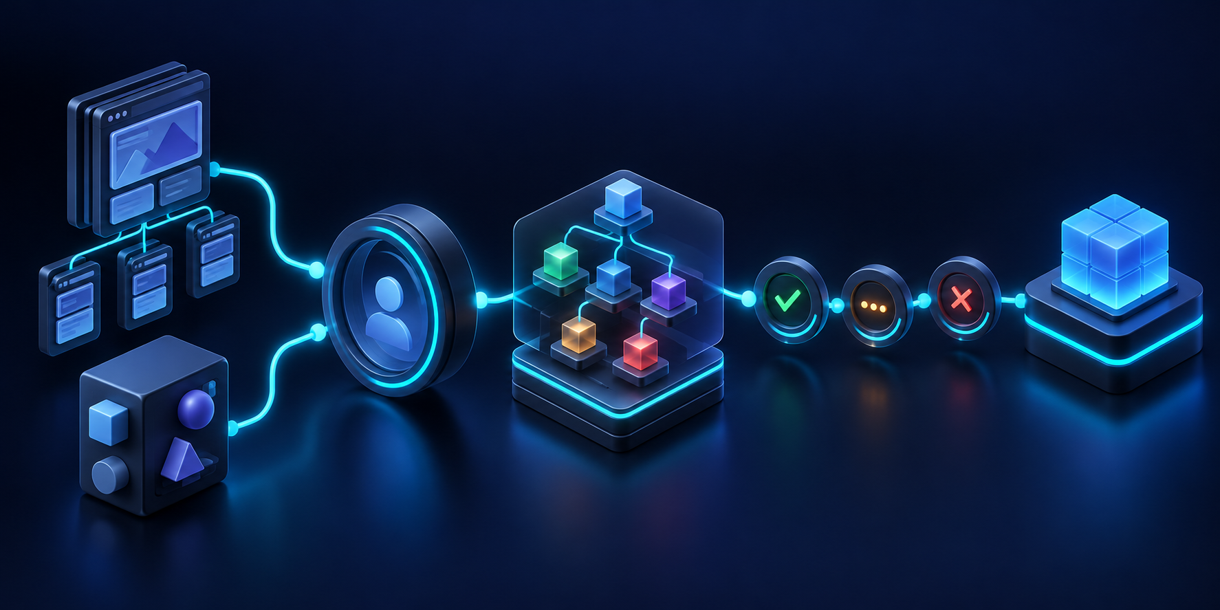 page tree and component cube pass identity lens into variant map