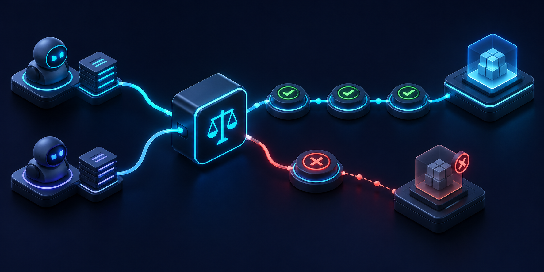 two versioned agent paths pass comparison gate, regression blocked