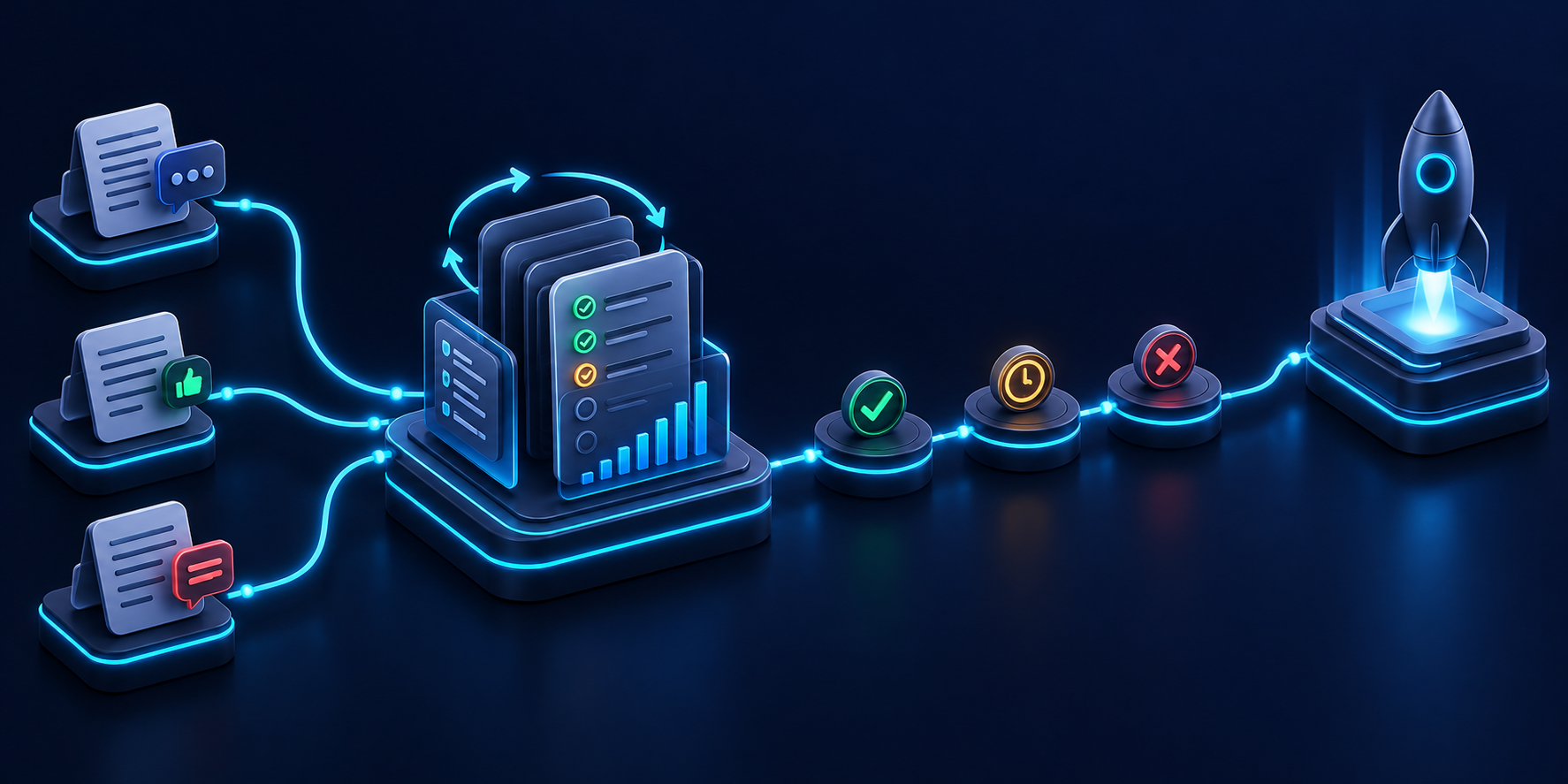 feedback documents loop into monitoring ledger then controlled release