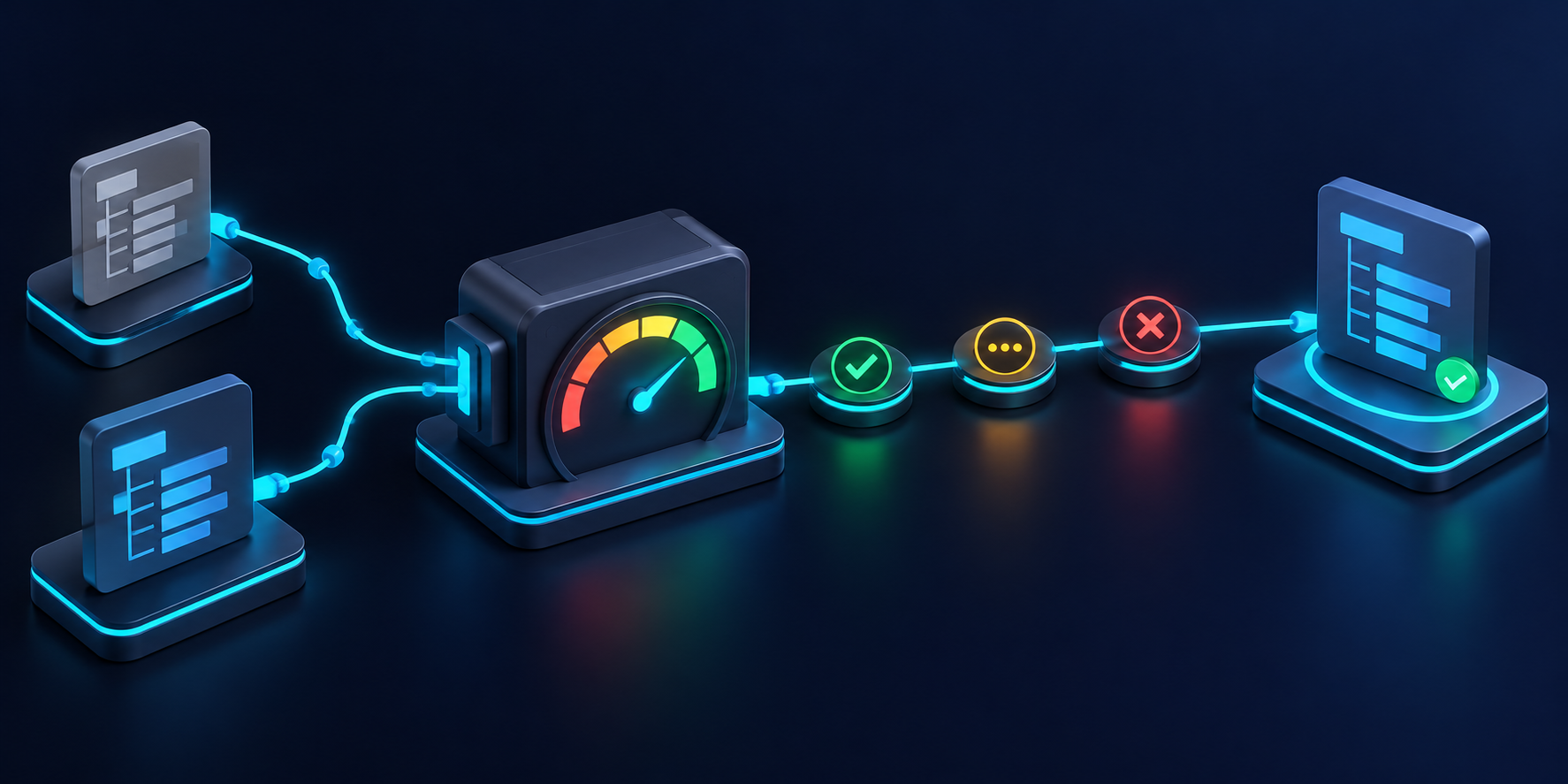 old and new schema cards pass compatibility gauge to destination