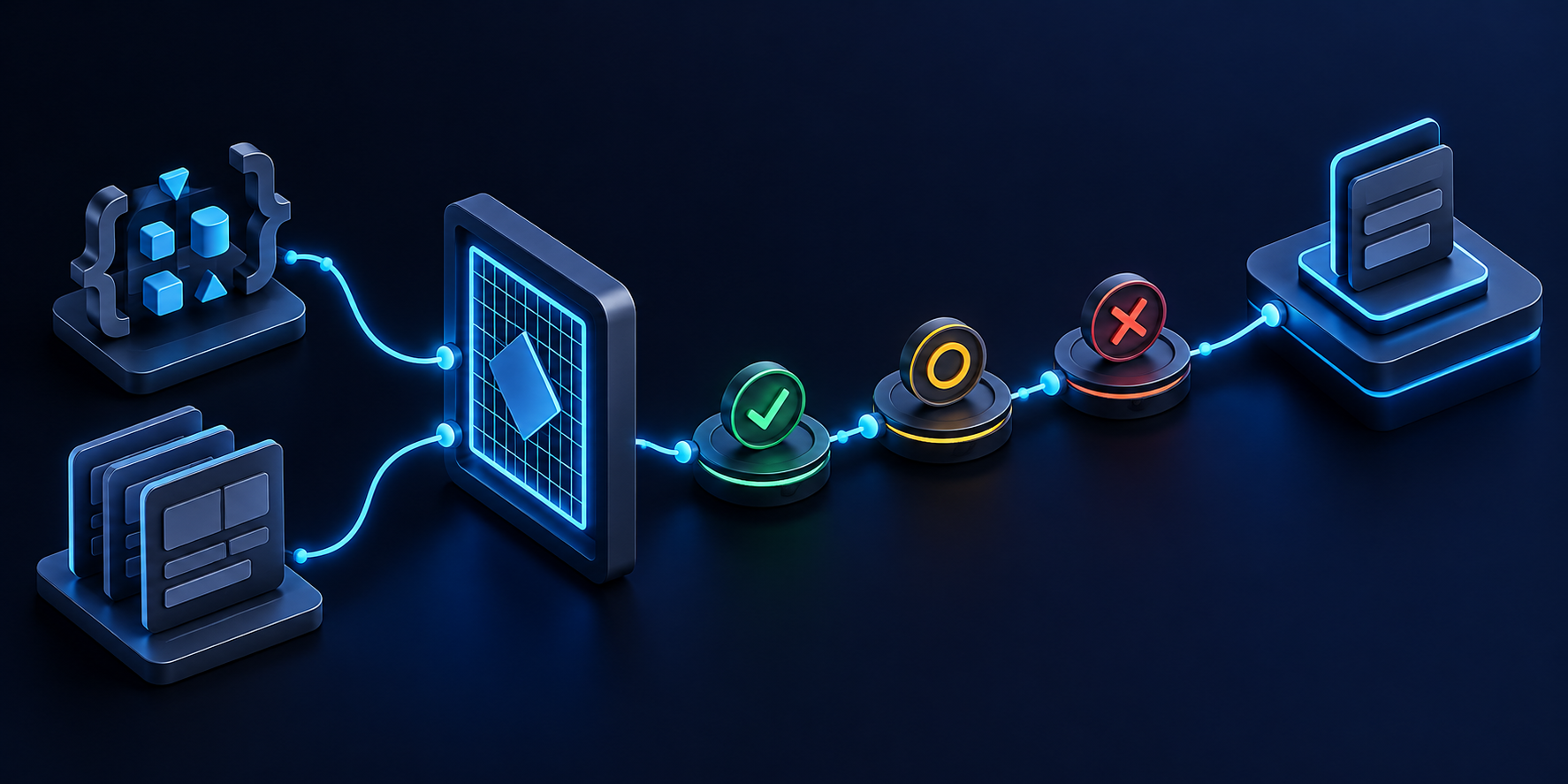 Structured agent data passes through a schema gate before being rendered as page layouts.