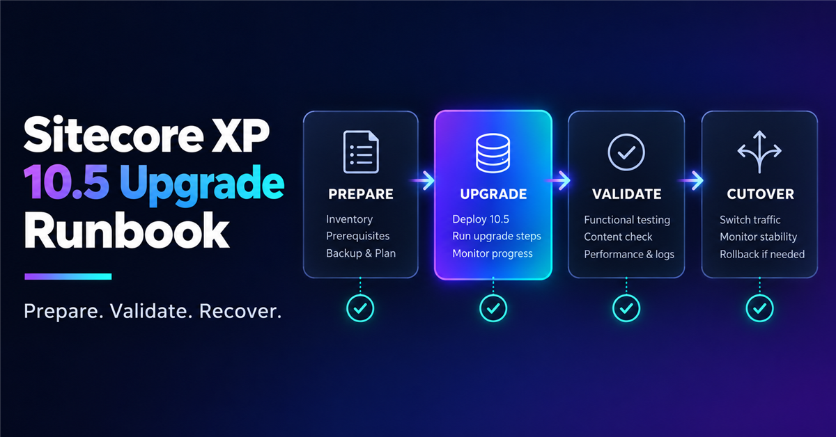 Upgrading Sitecore XP 10.4 to 10.5: A Production Migration Runbook